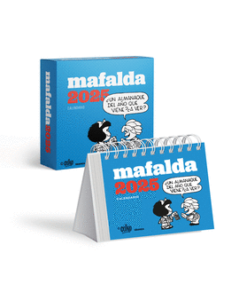 CALENDARIO 2025 MAFALDA ESCRITORIO TURQUESA CON CAJA