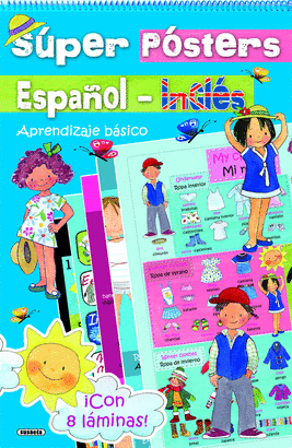 SUPER PÓSTERS ESPAÑOL INGLÉS APRENDIZAJE BÁSICO