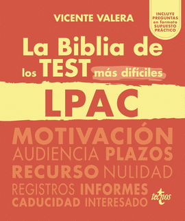 BIBLIA DE LOS TEST MAS DIFICILES DE LA LPAC LA