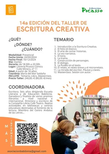 14ª Edición del taller de Escritura Creativa