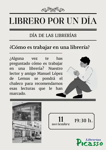 LIBRERO POR UN DÍA - Actividad del Día de las Librerías